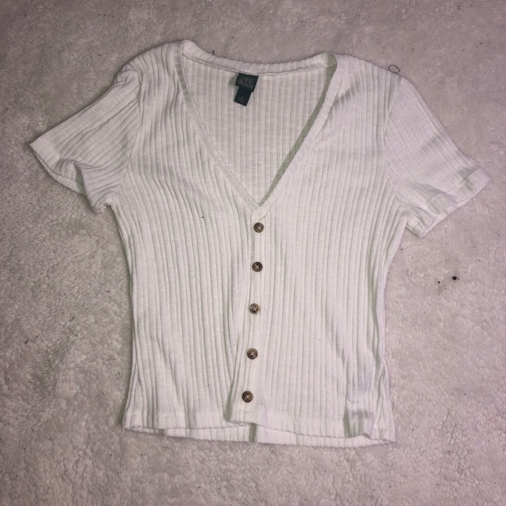 SOLD button up, v neck shirt